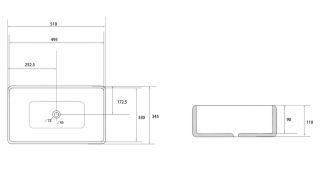 Раковина ABBER Rechteck AC2207MW 51см белый матовый